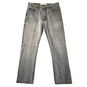 Levis 505 Black Marbled Jeans Mens 33x30 Straight Leg Denim Distressed Y2K VTG